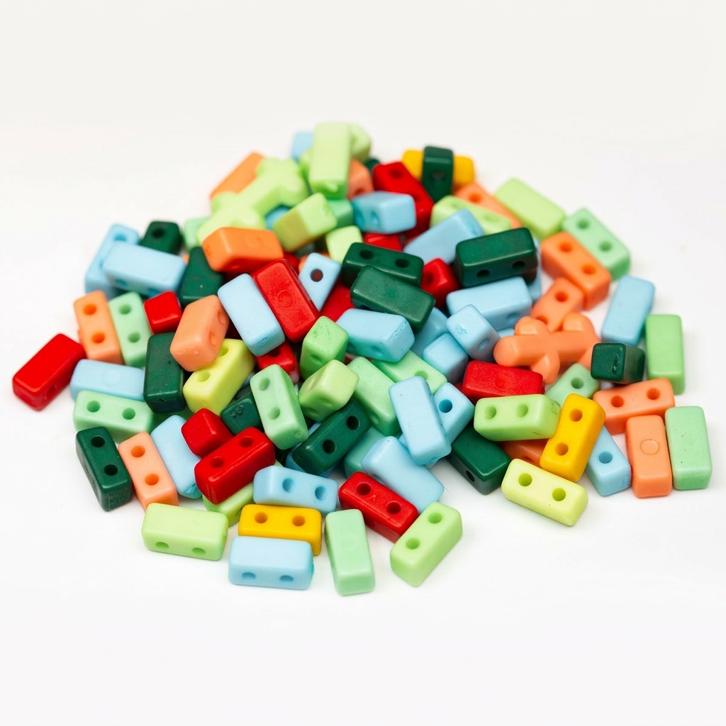 1:4*9mm small double hole dyeing mix (3600 pieces/catties)
