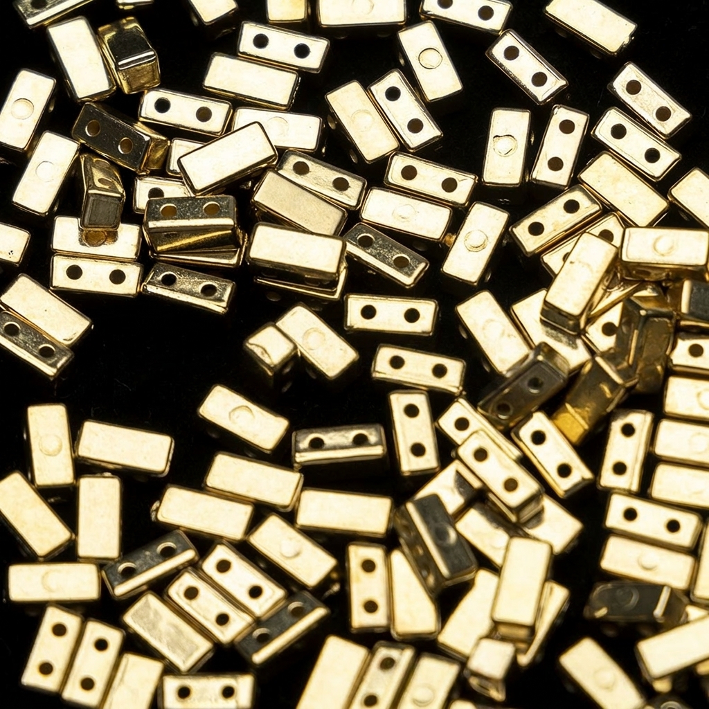 7:4*9mm small double hole gold
