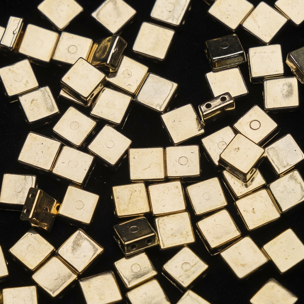 8:9*9mm large double hole gold
