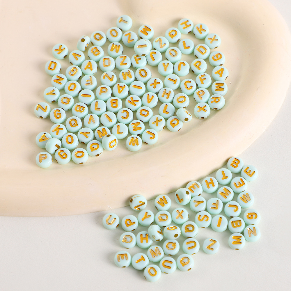 12:Light green with gold 001#
