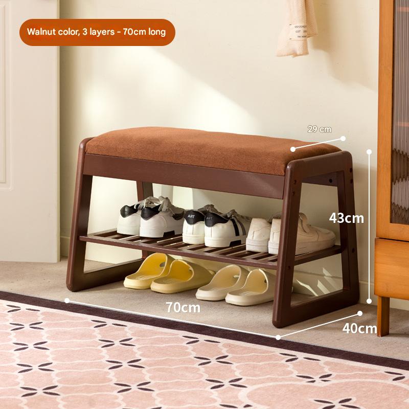 [walnut color] double layer 70cm long (comfortable soft cushion)