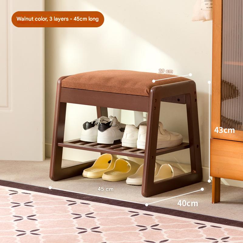 [walnut color] double layer 45cm long (comfortable soft cushion)