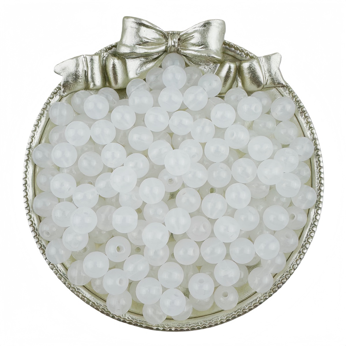 white 6mm hole1mm /100pcs