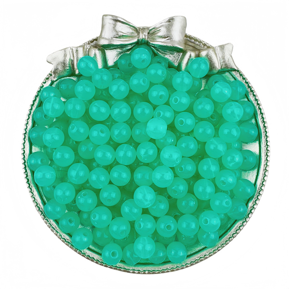 apple green 6mm hole1mm /100pcs