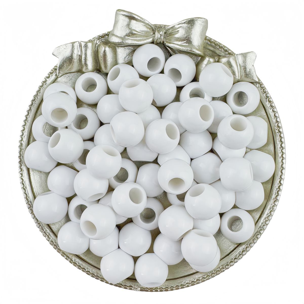 White 12mm aperture 5mm (30/pack)