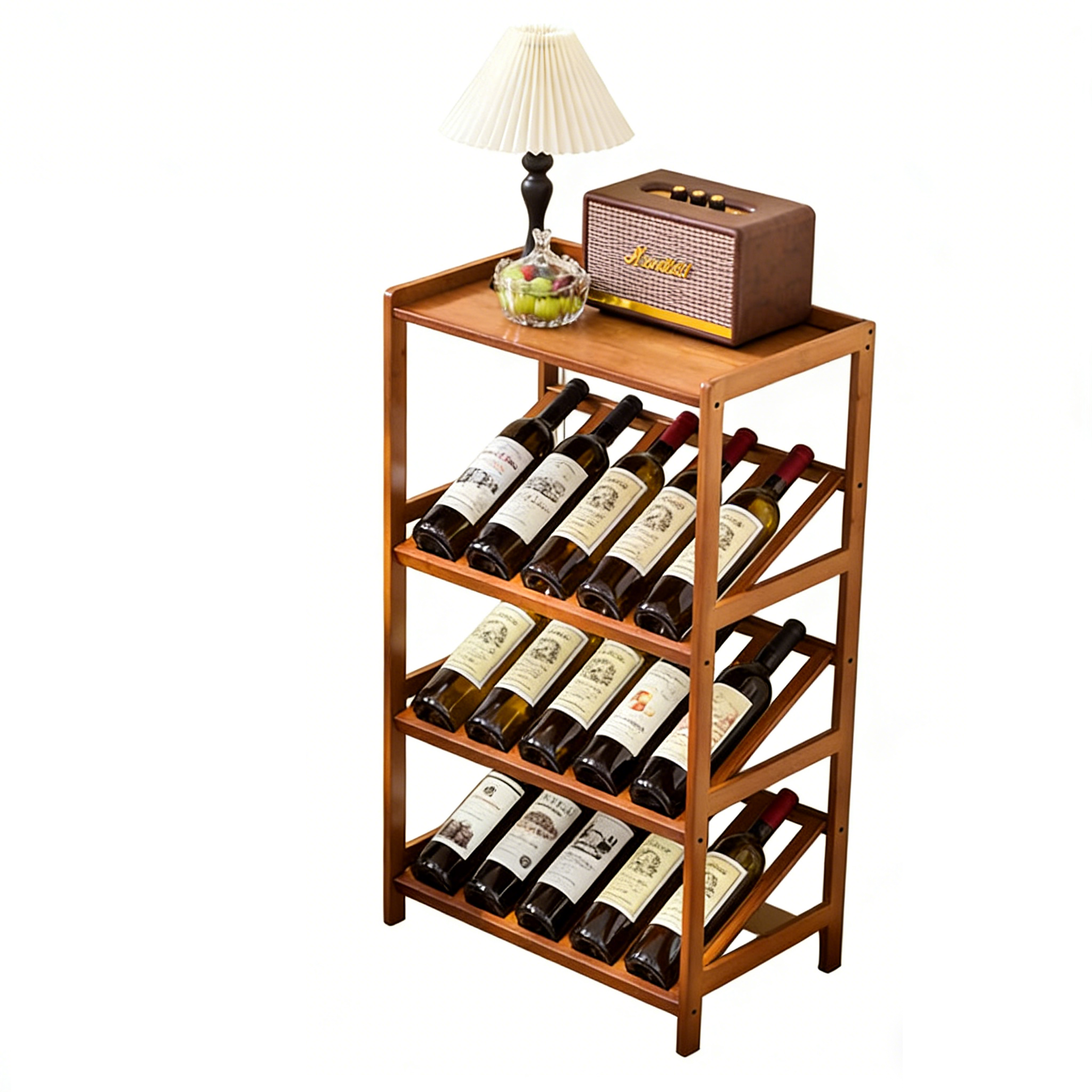 [Tea Color ] Four layers (can hold 15 bottles)