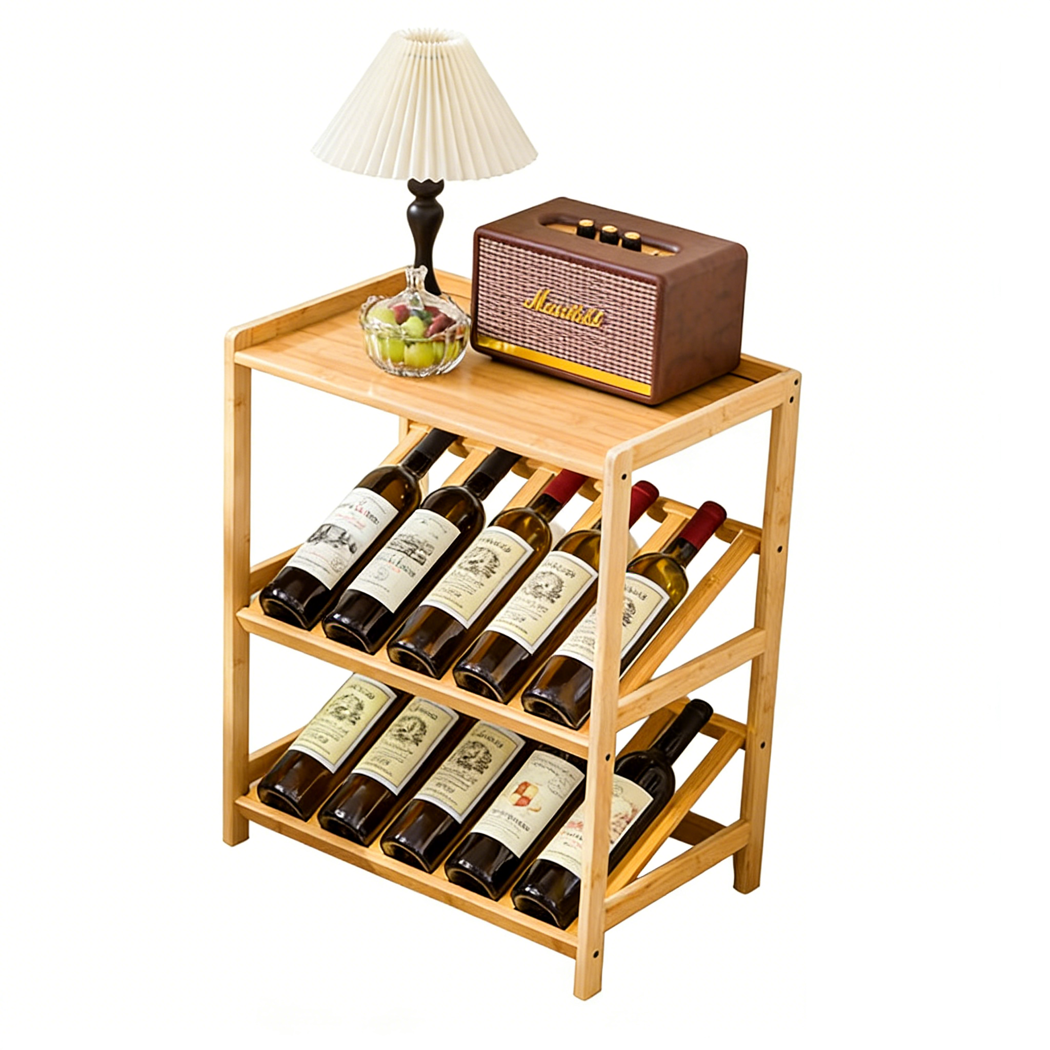 [ Original Color ] Three layers (can hold 10 bottles)