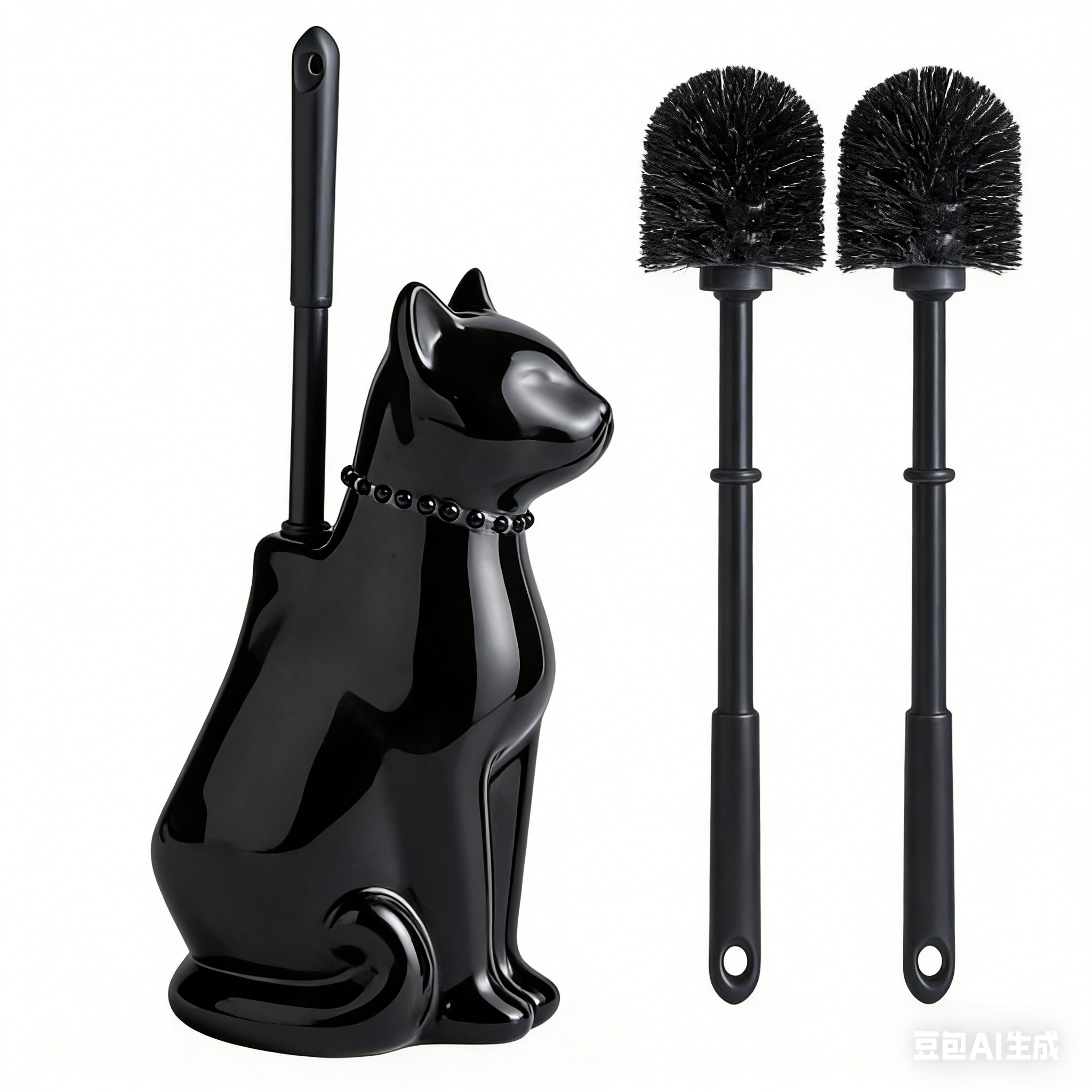 black One ceramic with two brushes