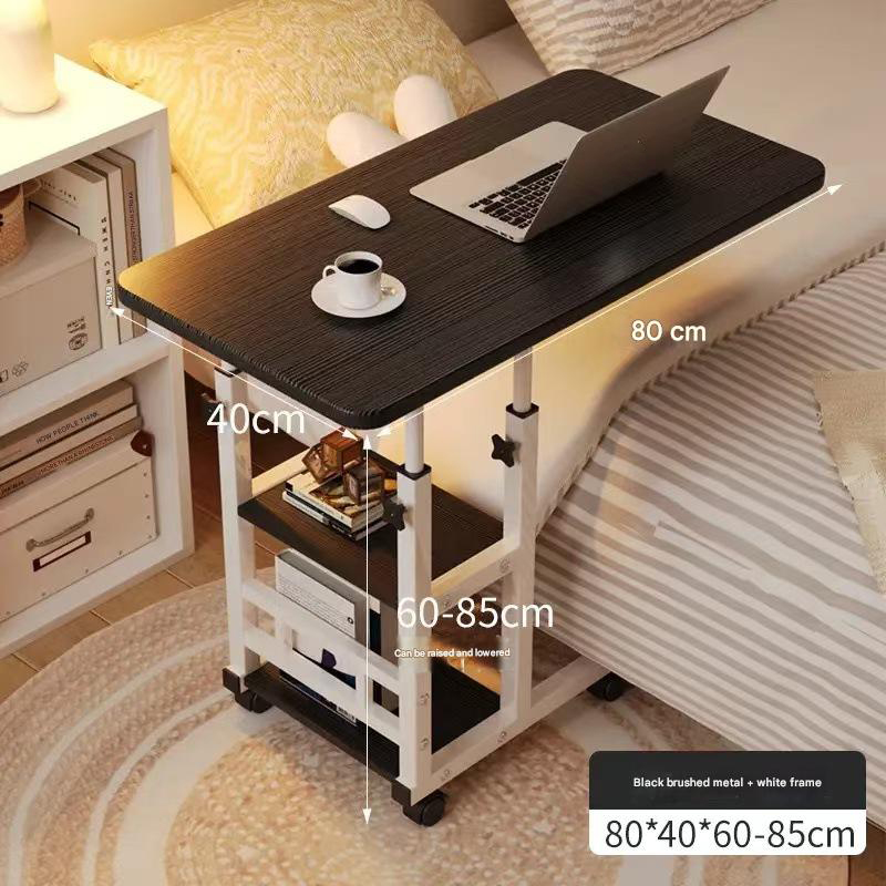 Side table three layers black brushed 80*40
