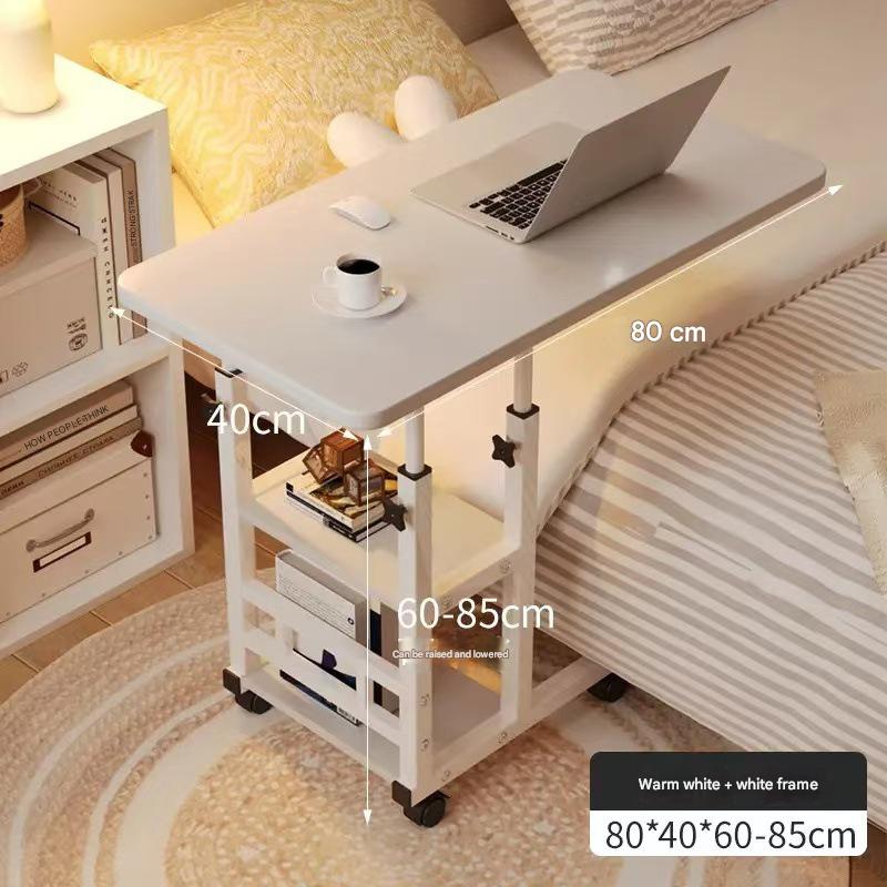 Side table three layers coconut milk white 80*40