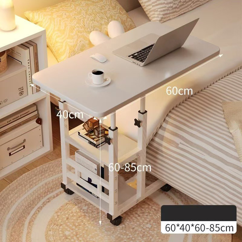 Side table three layers coconut milk white 60*40