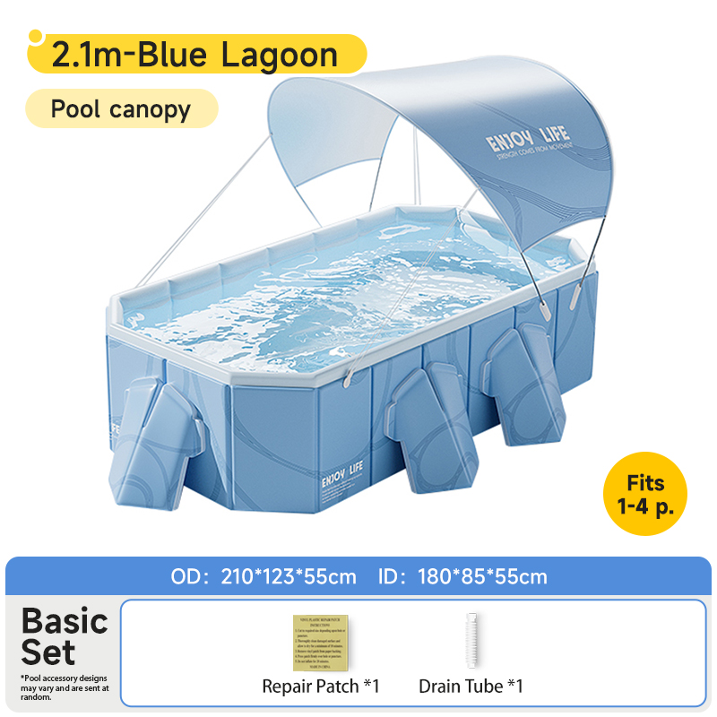 pool with sunshade 2.1m