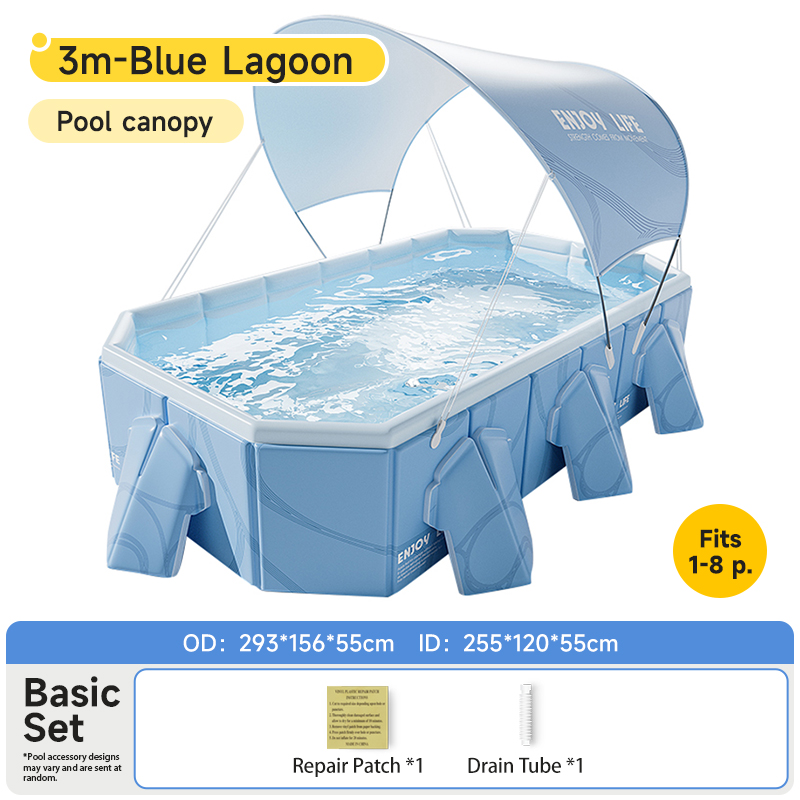 pool with sunshade 3m