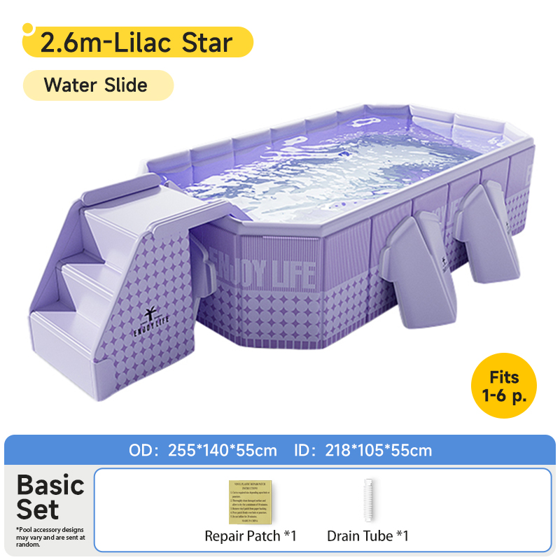pool with slide 2.6m