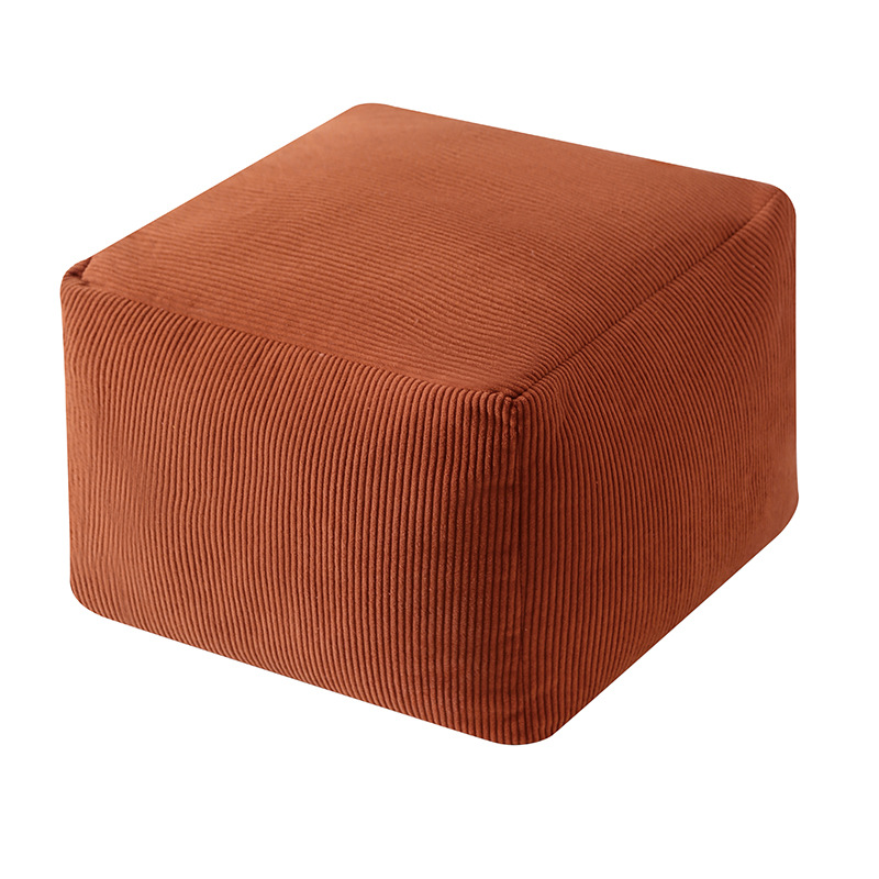 Corduroy pouf-orange