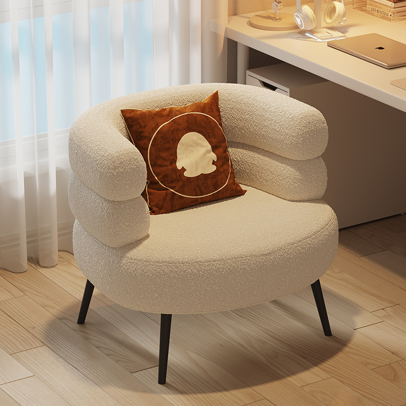 creamy-white [Lamb Velvet Sponge Cushion]]