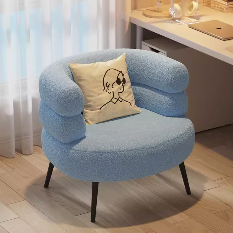 light blue [Lamb Velvet Sponge Cushion]]