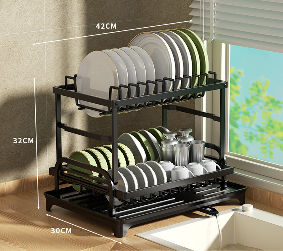 Dump water bowl rack black standard
