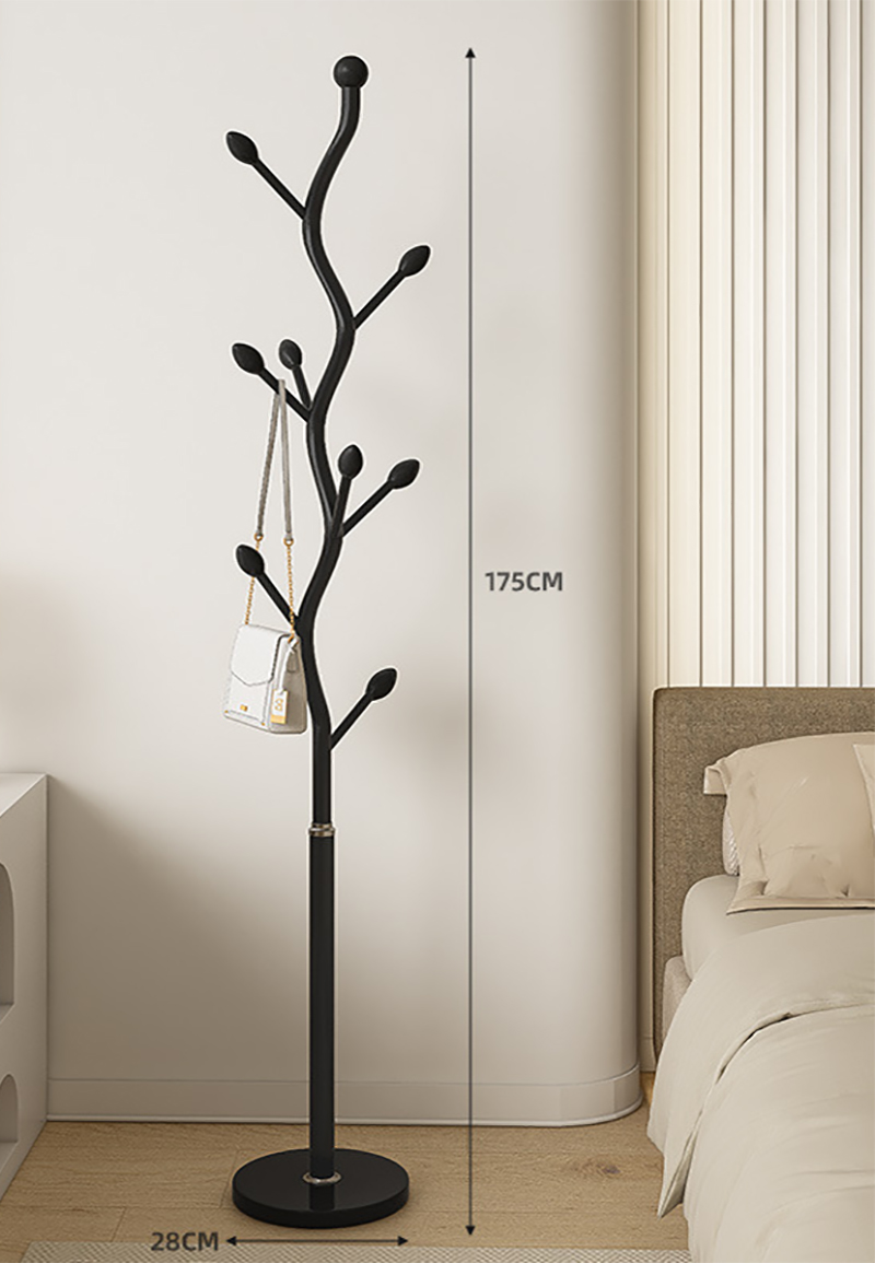 Double s coat rack-matte black [thick black marble]