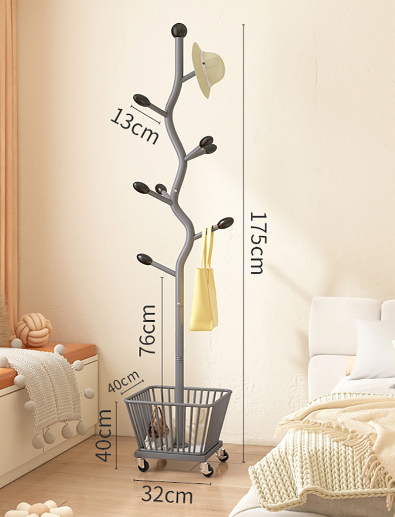 Mysterious gray dirty clothes basket (branch hook/thickened)