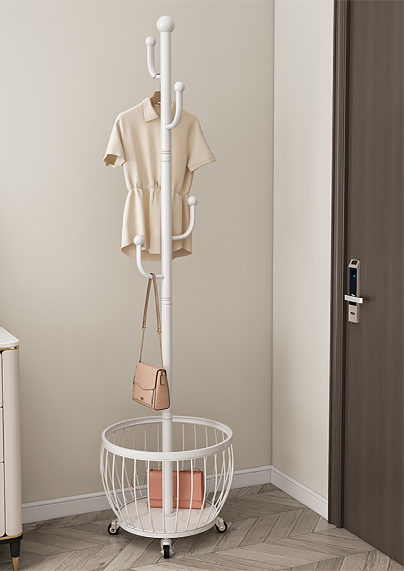 168x40cm[Cream White] 4-hook straight rod cactus-universal wheel