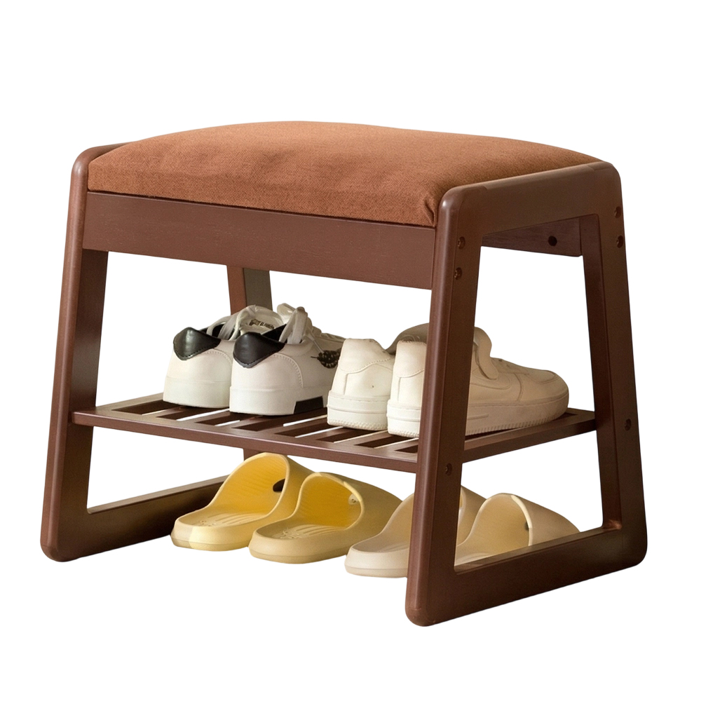 [walnut color] double layer 45cm long (comfortable soft cushion)