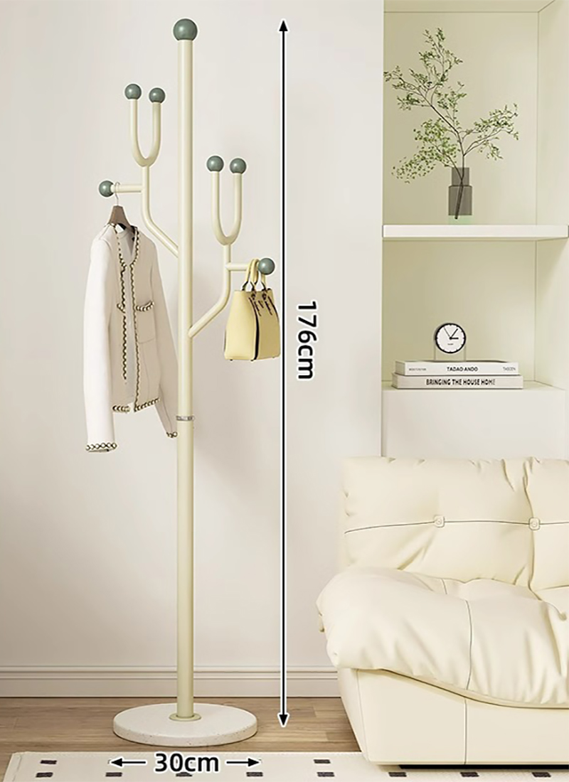 White frame   green hanging head