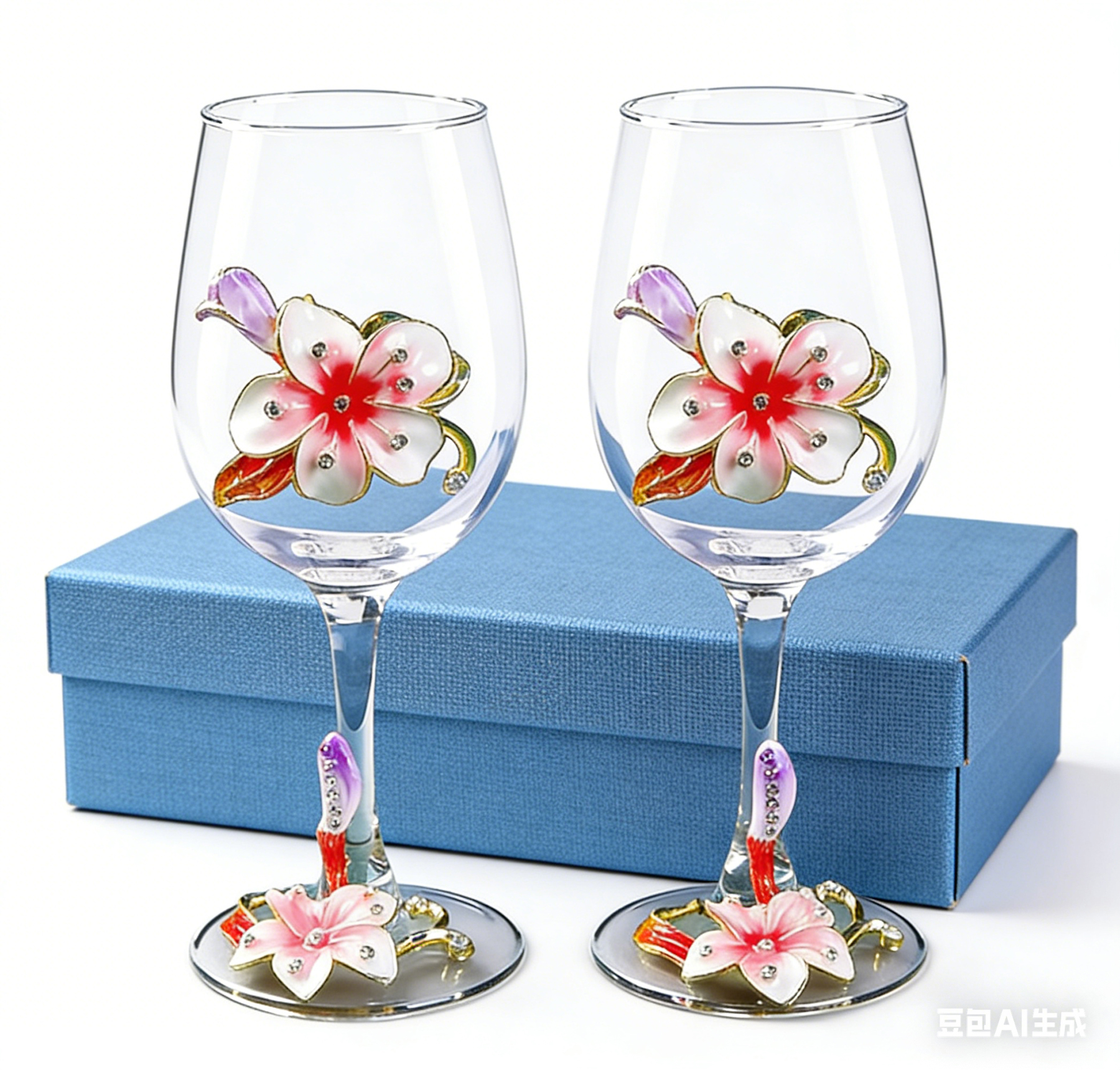 4 pink Double cup gift box set