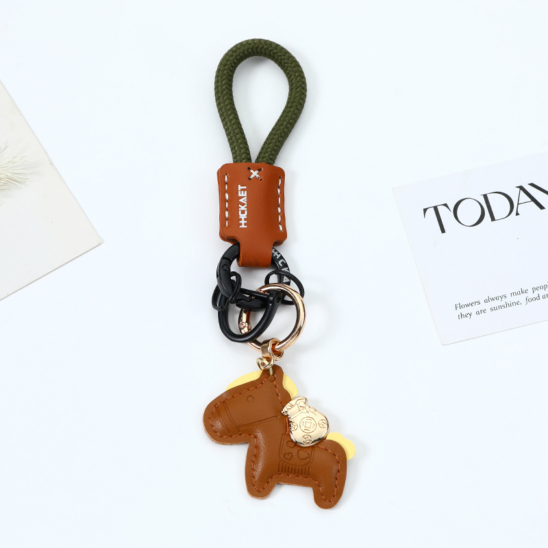 5:Brown leather pony   rope