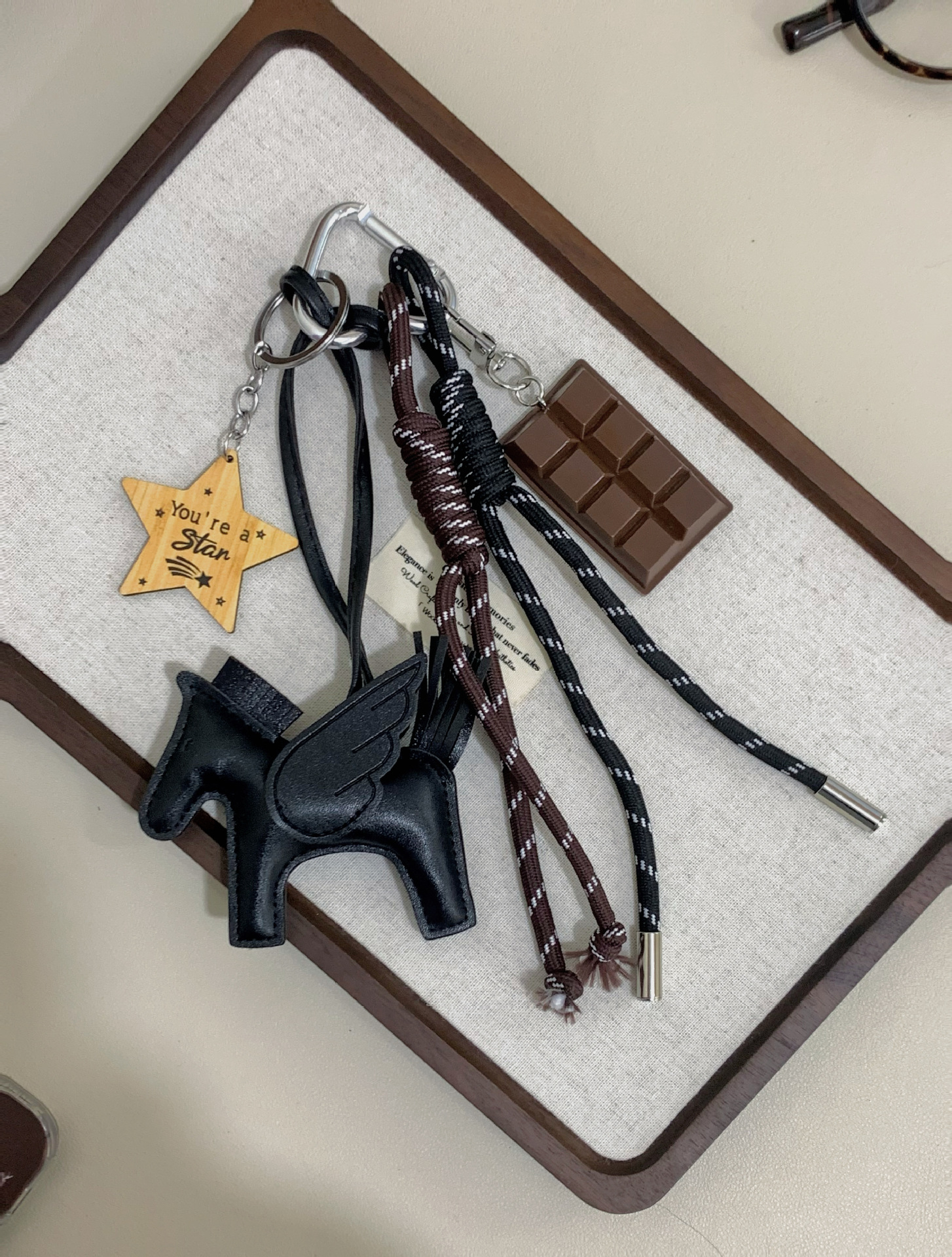 4:Miu-black little pegasus   star   chocolate pendant