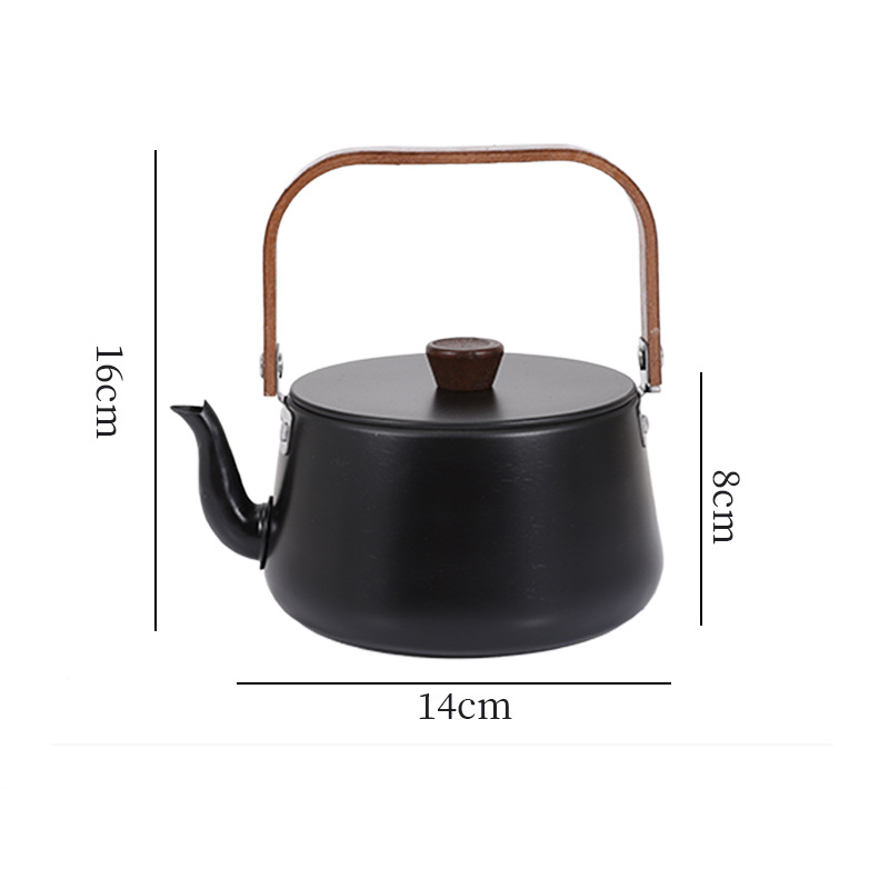 Mountain Pot -1.1L Black  14x8cm