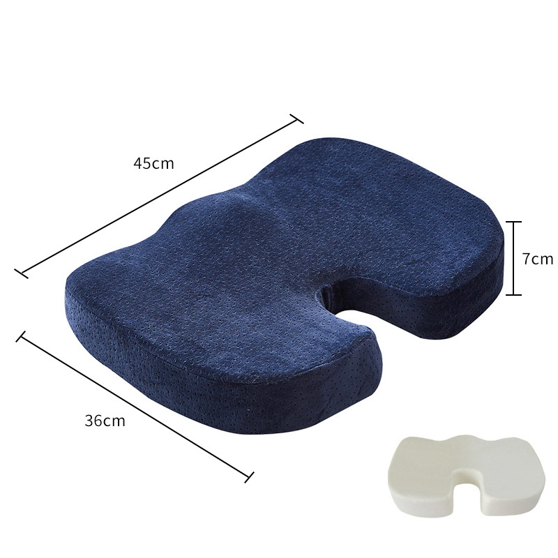 Seat cushion-velvet navy