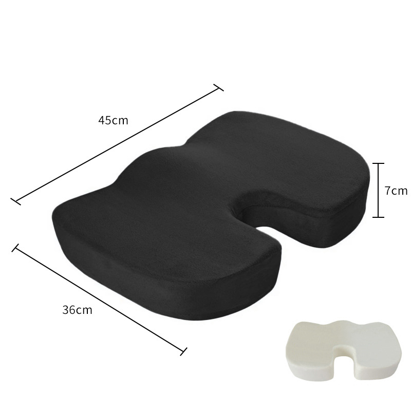 Seat cushion-crystal velvet black