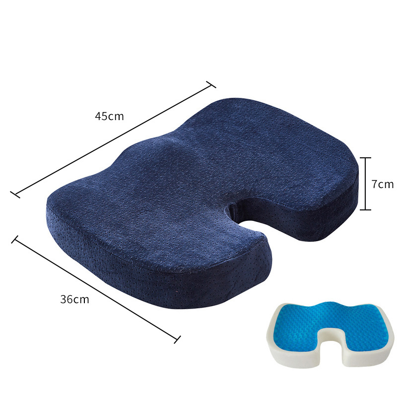 Seat cushion-velvet navy [gel style]
