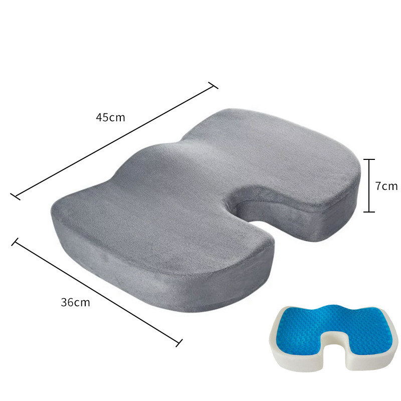 Seat cushion-crystal velvet gray [gel style]