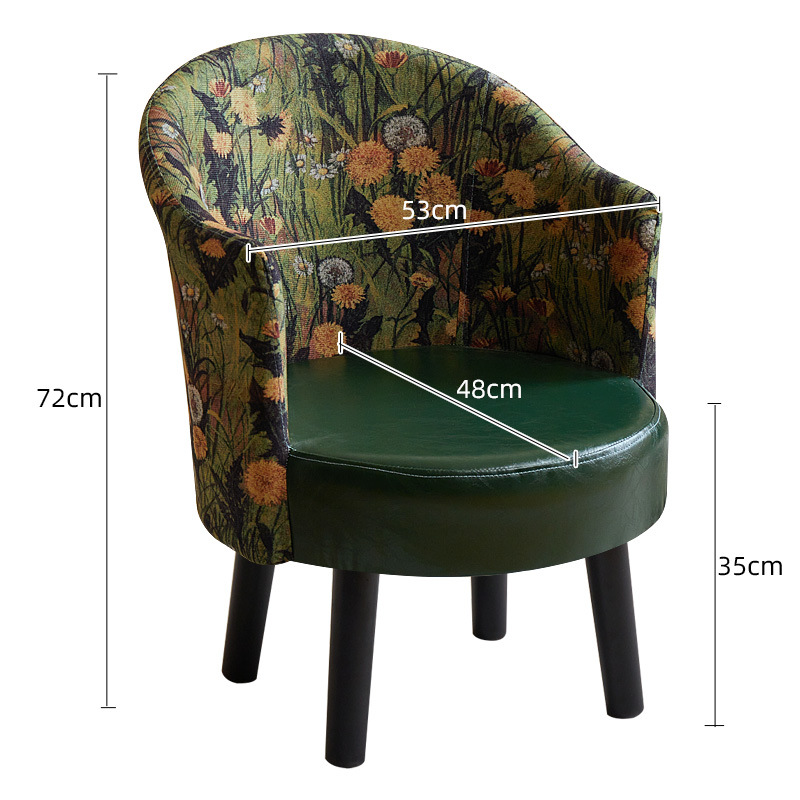 Short legs - waxed leather   velvet back - green