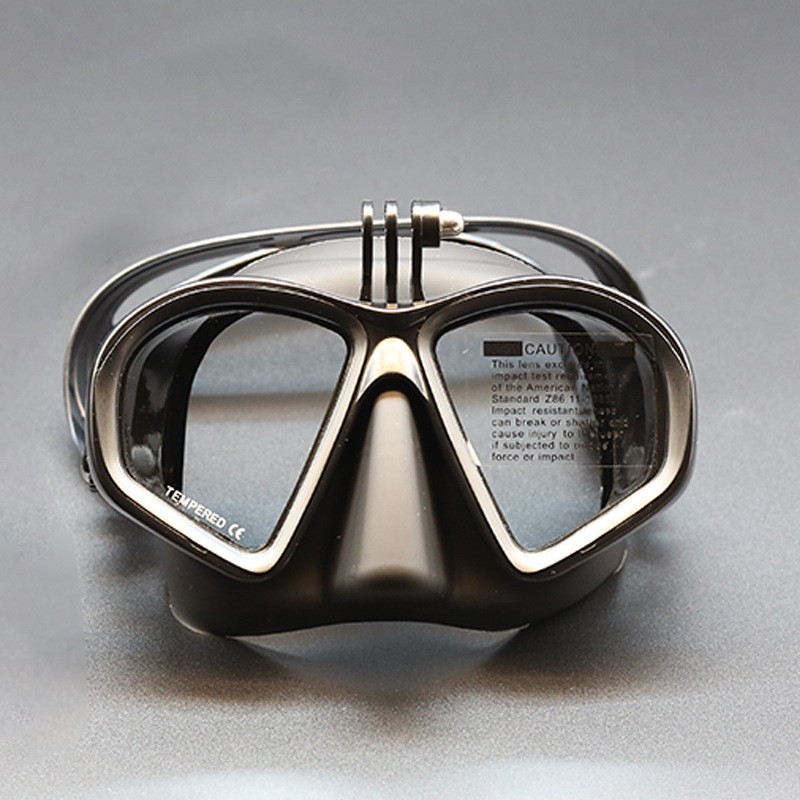 Black mask with bracket