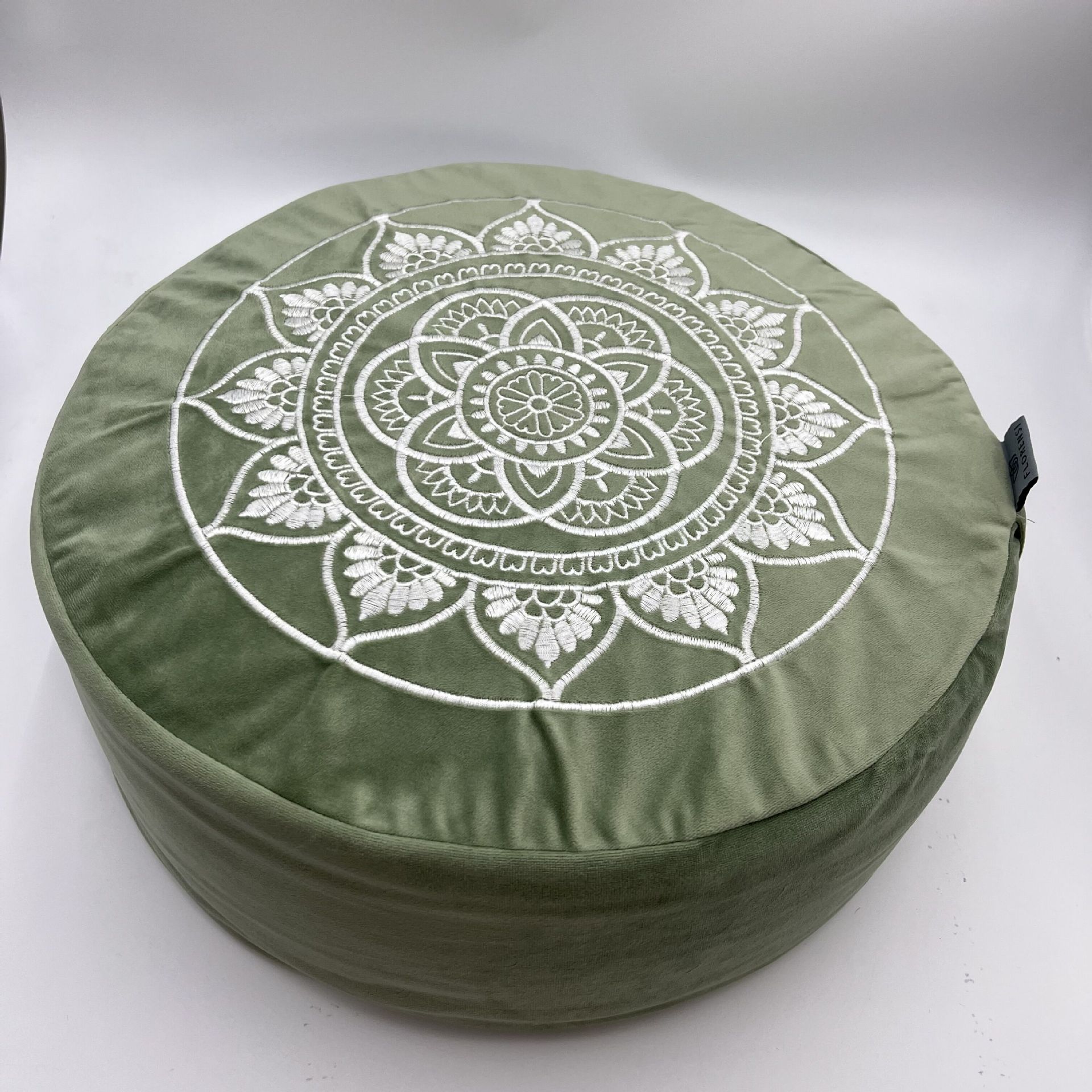 Buckwheat Round Green Meditation Pad