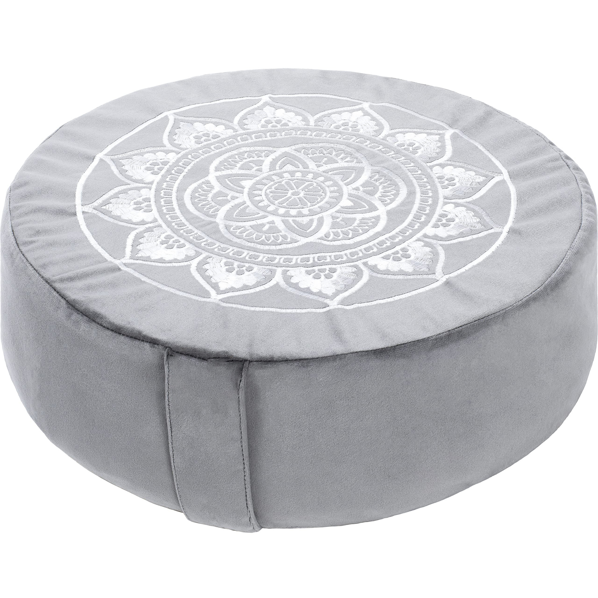 Buckwheat Round gray meditation mat