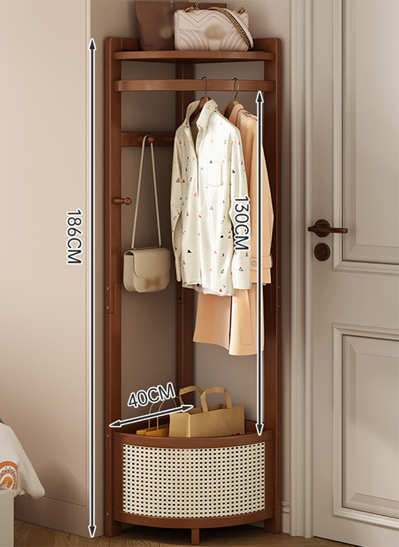 walnut color with basket and top storage
