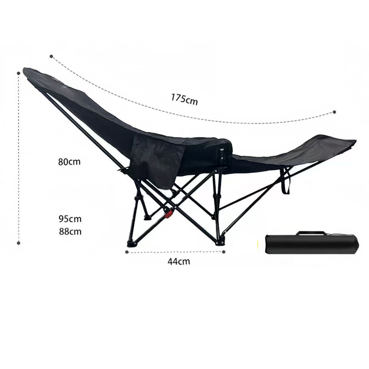 Black a style adjustable reclining   leg rest