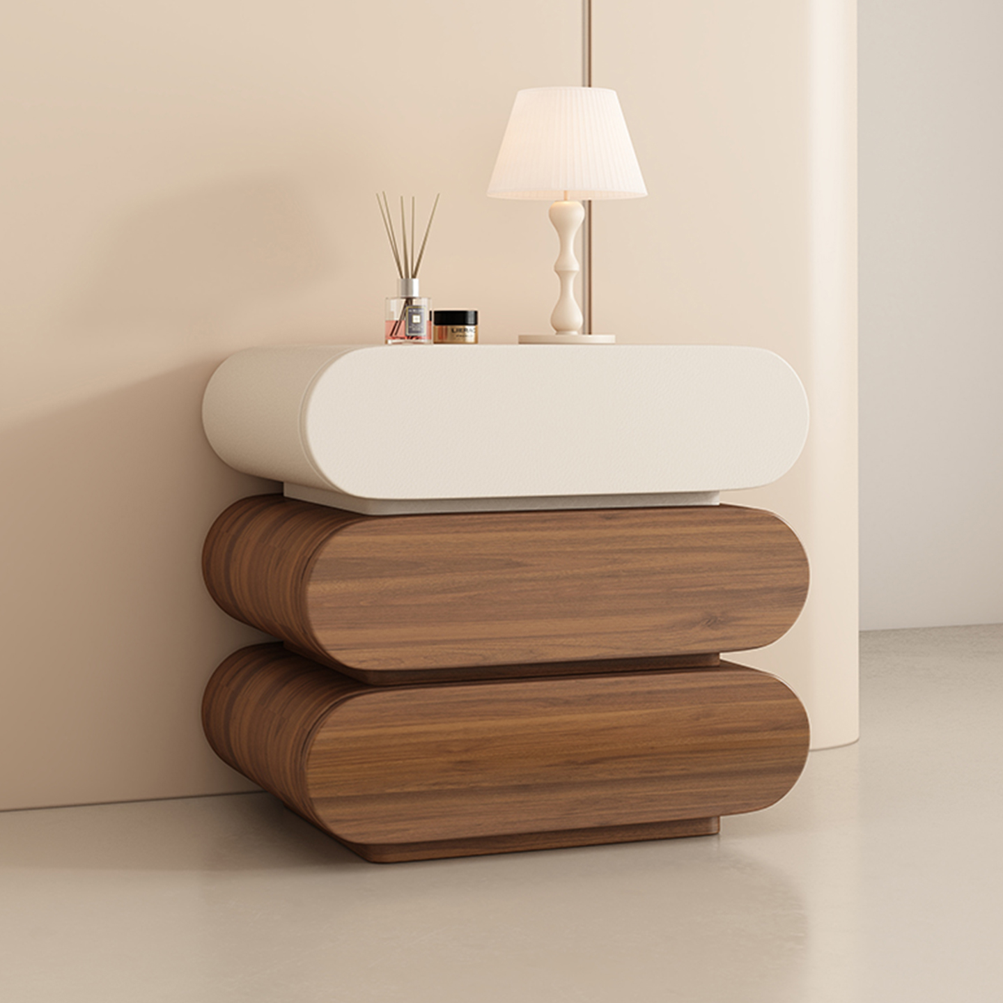 beige and Walnut color