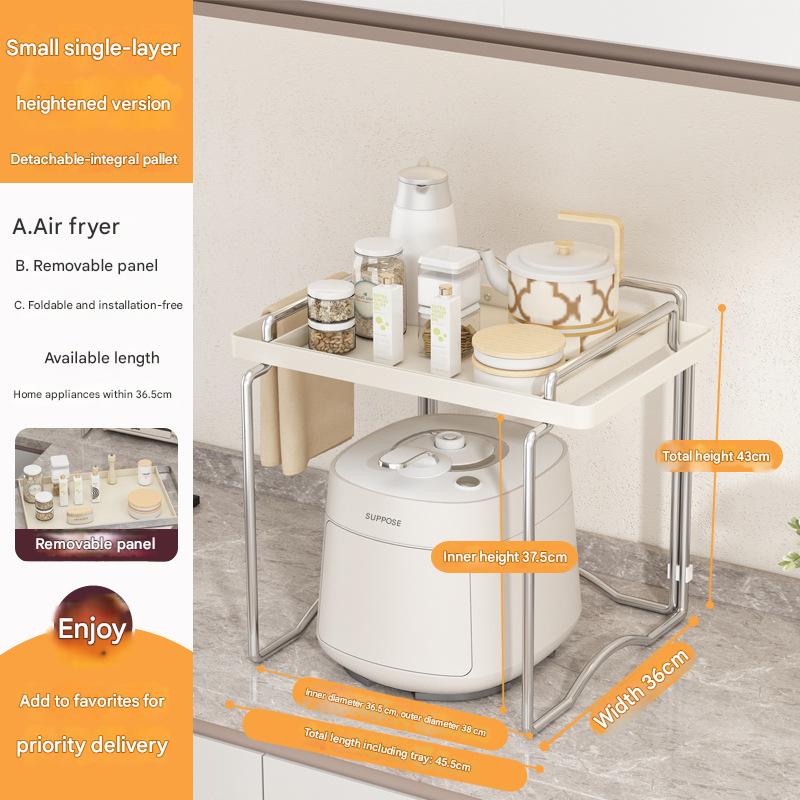 Silver White [trumpet-single layer] ins Wind microwave oven rack