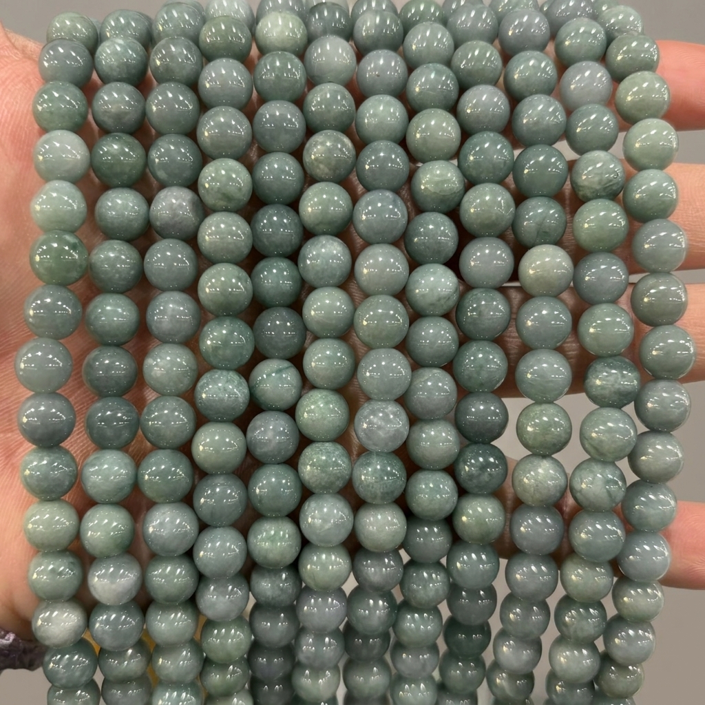 9:8mm round beads (about 46 pieces)