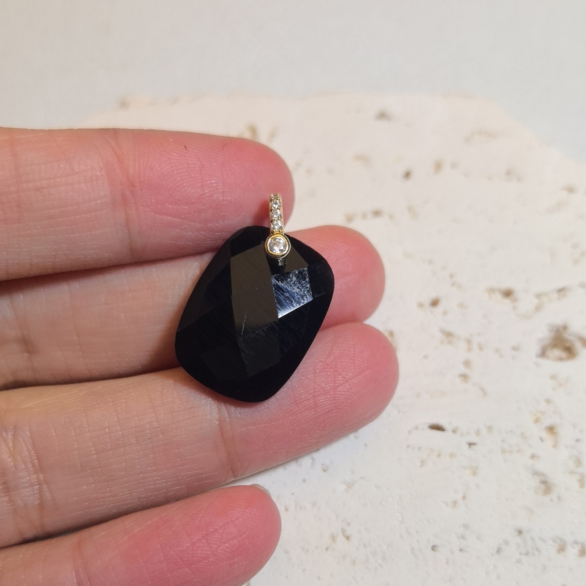 2 Schwarzer Obsidian