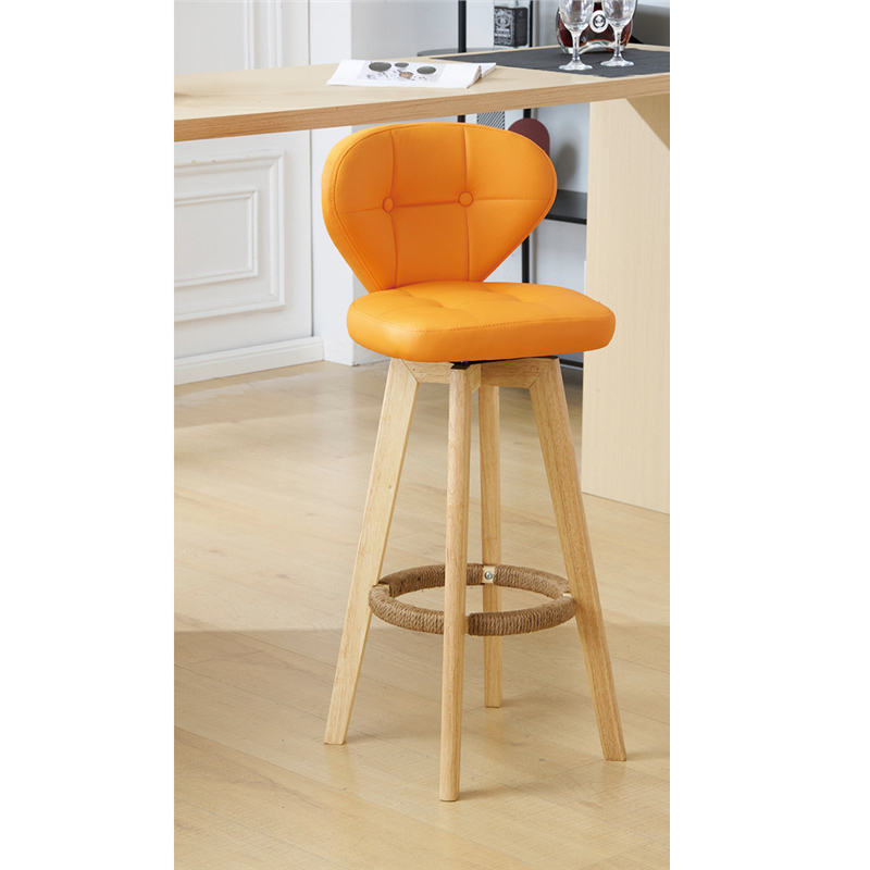 log frame - orange Scratch-Resistant Fabric