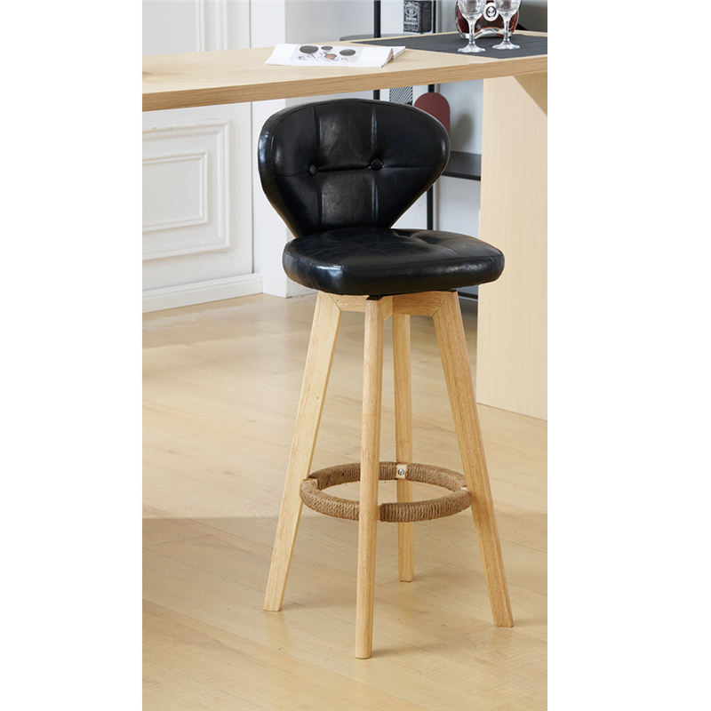 log frame - black oil wax leather