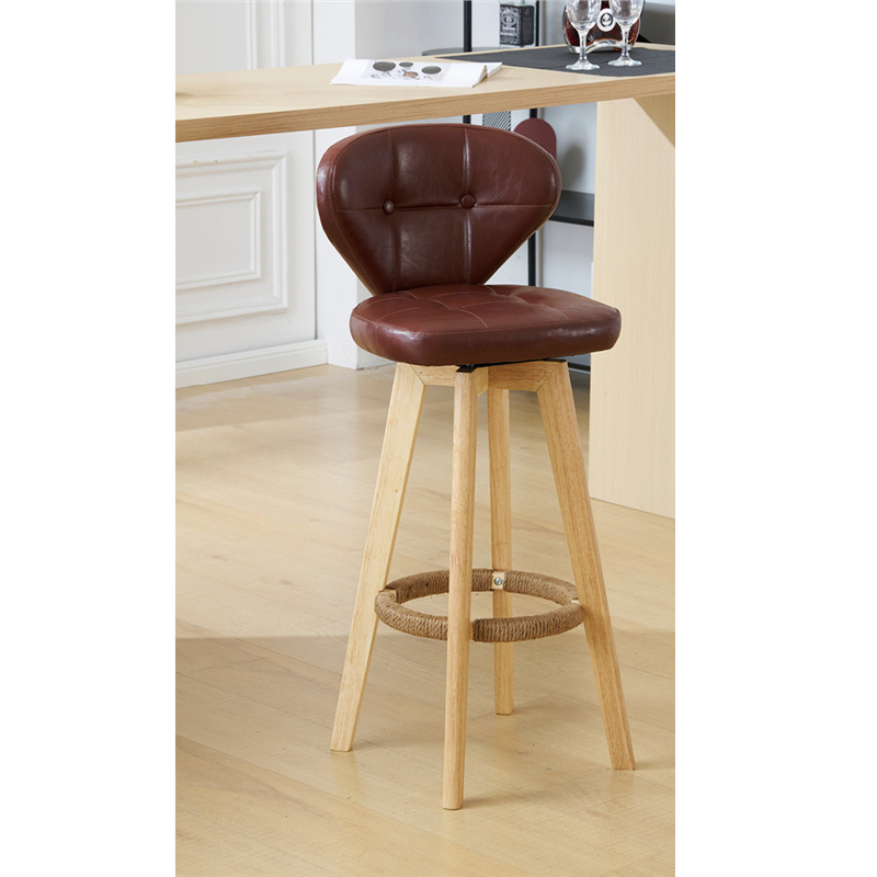 log frame - brown waxed leather