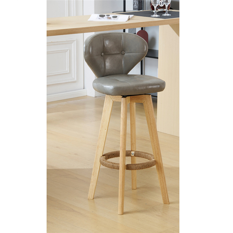 log frame - gray oil wax leather