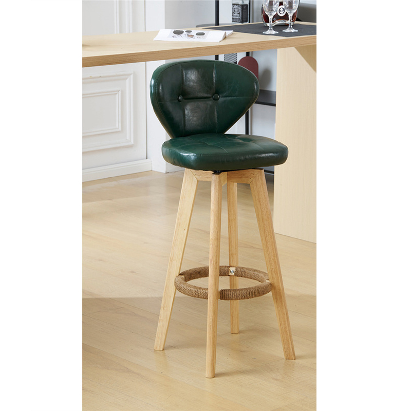 log frame - dark green oil wax leather